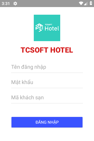 đăng nhập App quản lý khách sạn TCSOFT HOTEL