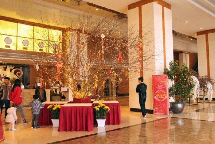 Mẫu trang trí Tết khách sạn từ chúng tôi sẽ khiến khách hàng thích thú khi đến tham quan. Với phong cách độc đáo và sang trọng, không gian chào đón khách sạn chắc chắn sẽ trở thành điểm nhấn nổi bật và đem đến trải nghiệm tuyệt vời cho khách hàng của bạn.