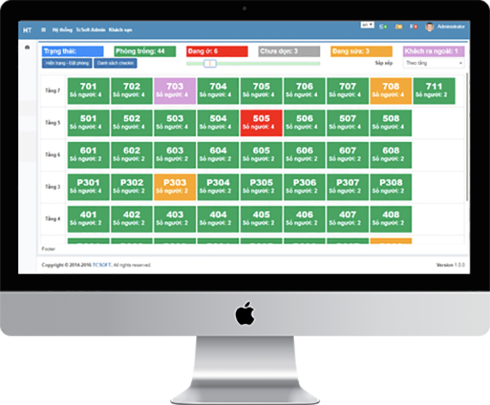 phần mềm quản lý khách sạn tcsoft hotel